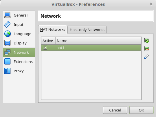 NAT networks settings VirtualBox